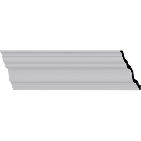 Ekena Millwork 3 7/8"H x 3 7/8"P x 5 1/2"F x 94 1/2"L Dublin Traditional Smooth Crown Moulding MLD03X03X05DU